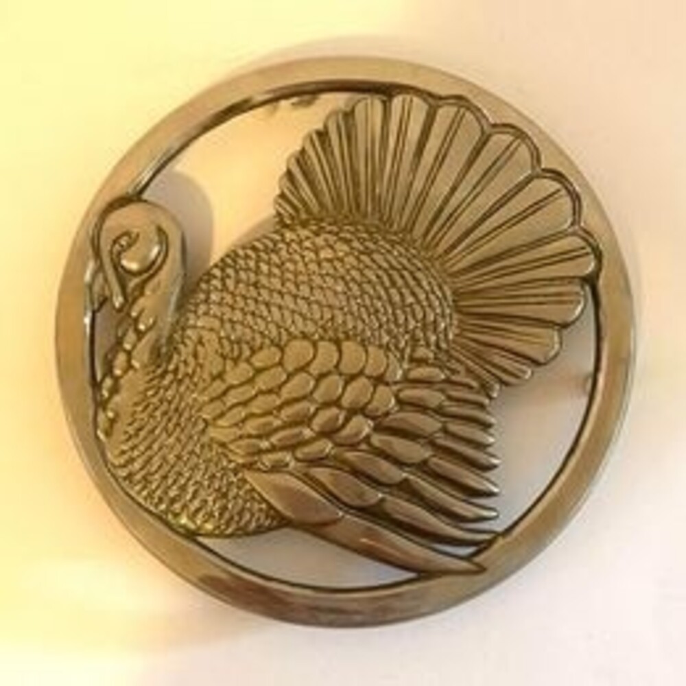 Gorham Silver Plated Turkey / Wall Hanging  Trivet, 1982- Italy [187]